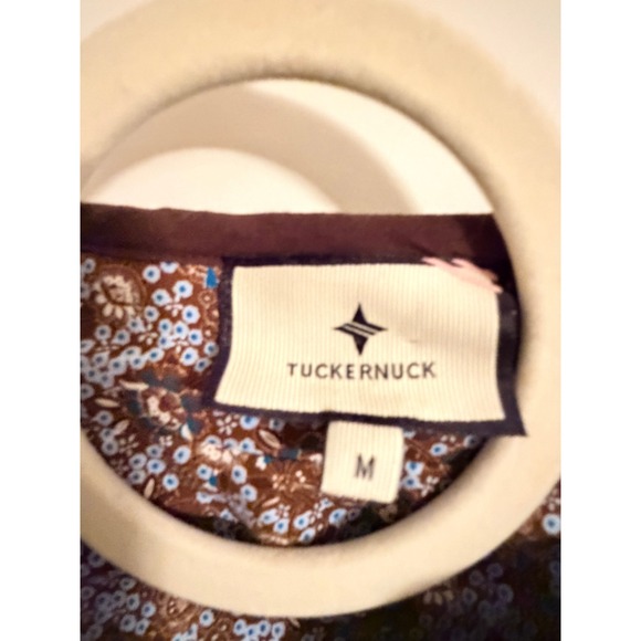 Tuckernuck Reversible Quilted Jacket Brown Floral Basketweave Hook Size XL - Picture 11 of 13